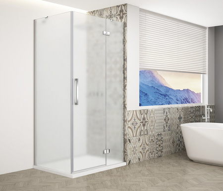 TRINITY CHROME kabina prysznicowa 900x1000mm, szkło matowe, prawa