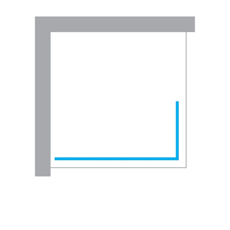 NZ2 Kabina prysznicowa EVENTA WALK-IN U 50x200 szkło czyste 8mm Active Shield 2.0