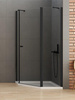 KABINA NEW SOLEO BLACK ASYMETRYCZNA U 100x80x195 CZYSTE 6mm ACTIVE SHIELD