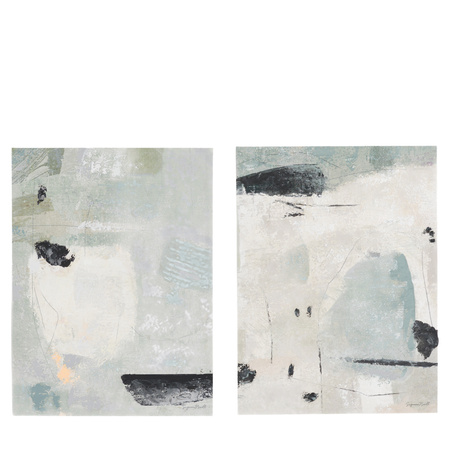 Obraz w ramie „Insight” – niebieski, 60 × 3 × 80 cm, zestaw 2 szt.
