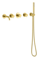 Silhouet BS2 Podtynkowy termostatyczny zestaw wannowy szczotkowany mosiądz pvd