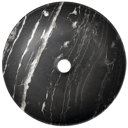 RONDEA umywalka ceramiczna nablatowa średnica 41cm, carnico marmor
