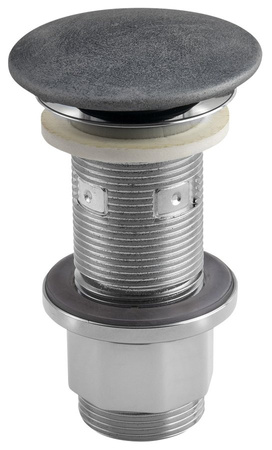 Korek umywalkowy 5/4'', klik-klak, betonowy grzybek, 10-80mm, srebrny mat