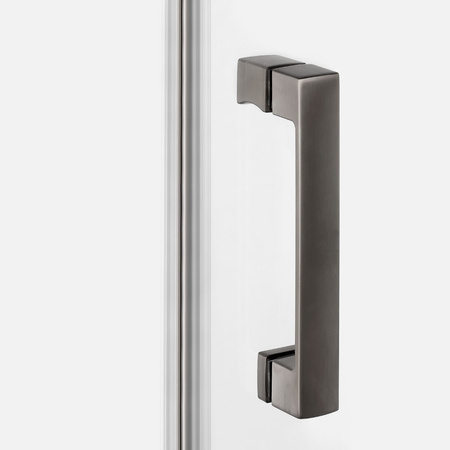 Drzwi wnękowe NESTA GUNMETAL BRUSHED 1D P 120x200 czyste 6mm Active Shield 2.0