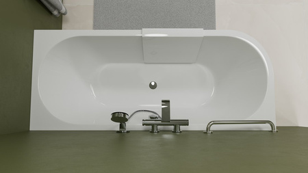 PORTAS L asymetryczna wanna z drzwiami, 180x75x60cm, biały