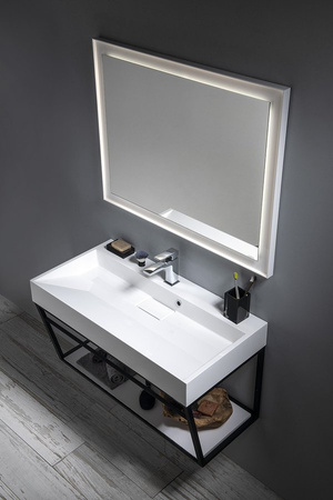 SKA konsola pod umywalkę z półką 900x400x460mm, czarny mat