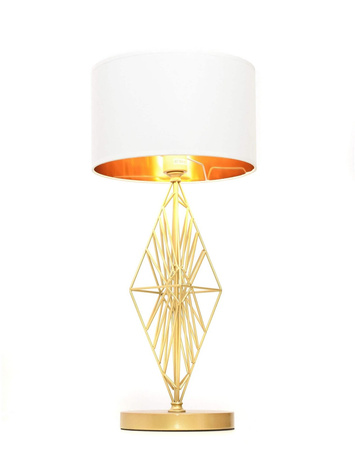 GLAMOUR LAMPA NOCNA BIAŁO-ZŁOTA SALVARI