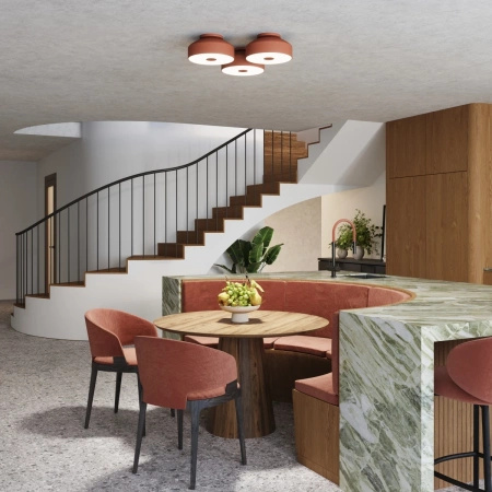 Plafon OMIQ ochra czerwona