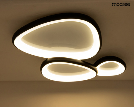 MOOSEE lampa sufitowa / plafon AREA 3     czarna