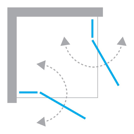 NZ2 Kabina prysznicowa NEW SOLEO 2D prostokątna U 80x90x195 szkło czyste 6mm Active Shield 2.0 - z el. stałym