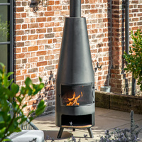 Foligno Chiminea z półką na pizzę 500 x 500 x 1865 mm