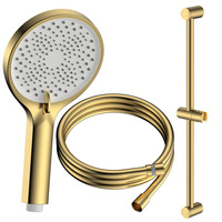 Zestaw prysznicowy  3-funkcyjny z drążkiem, złoty