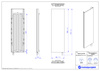 Instal Projekt Indivi Electro Grzejnik elektryczny  50x160 cm biały/white mat lustro srebrne INDE-50/160E34L01+GH-09C1