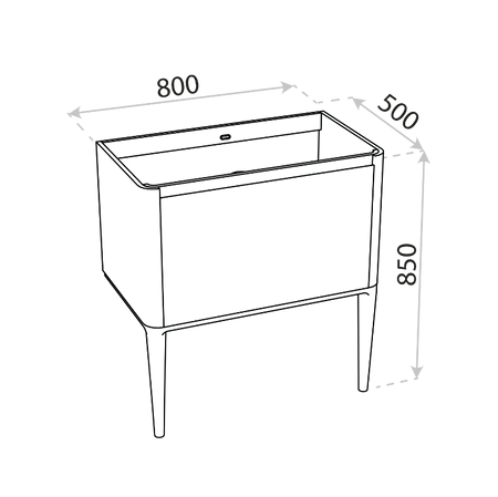 Szafka stojąca z umywalką Mesa 800