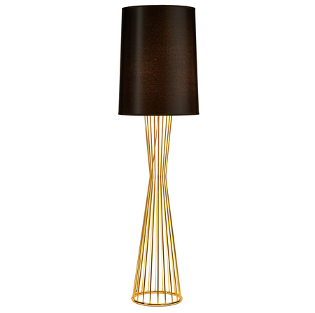 Lampa podłogowa FILO-1 czarno-złota, metalowa, E27, 145 cm