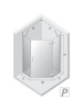Kabina NESTA COPPER BRUSHED 1D pięciokątna P 80x80x200 czyste 6mm Active Shield 2.0