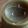 Pillar Candle Rustic Olive 150x150x150mm