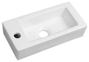 ZOE umywalka ceramiczna 37x18 cm, otwór na baterię z lewej strony