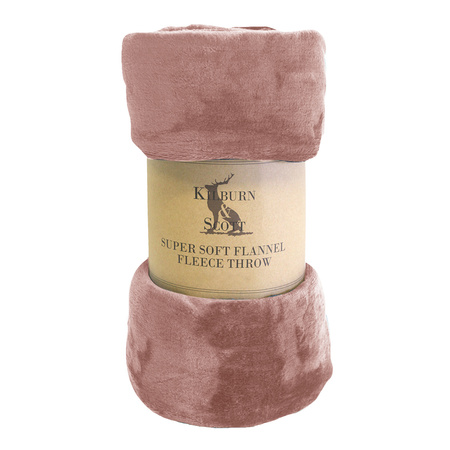 Rolowana flanela polarowa w kolorze różowym 1400 x 1800 mm