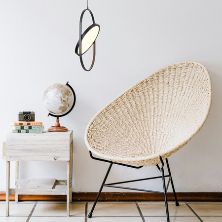Lampa wisząca ELIPSE M, 45 cm - LED, czarna nowoczesna