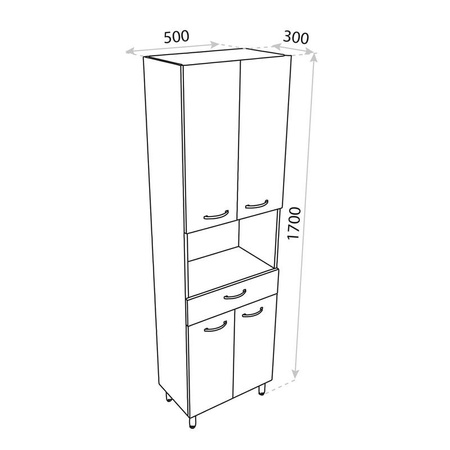 Słupek stojący Basic Barato 500