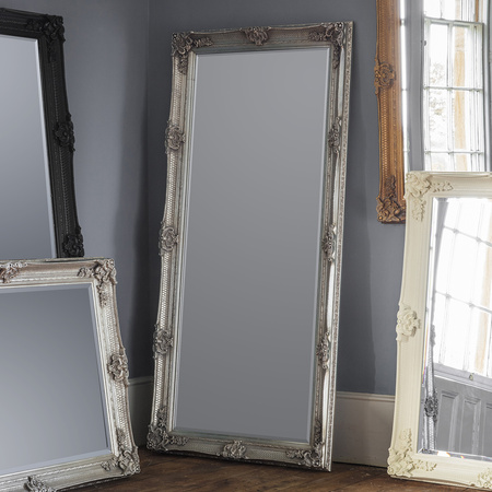 Lustro Abbey Leaner, srebrne, 1650 x 795 mm