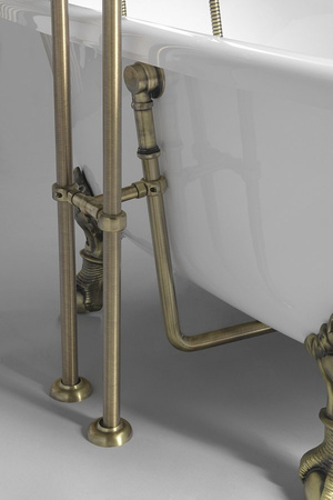 REGATA wanna wolnostojąca 175x85x61cm, nogi brąz, biała