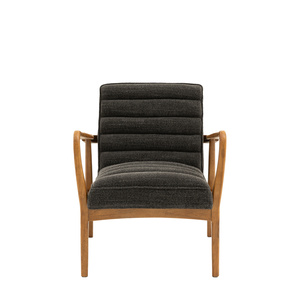 Datsun Armchair Charcoal Boucle 690x760x800mm