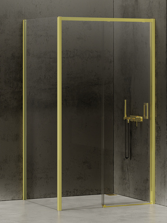 Kabina prysznicowa PRIME LIGHT GOLD 1D prostokątna L 100x75x200 szkło czyste 6mm Active Shield 2.0
