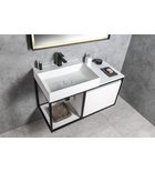 Zestaw łazienkowy SKARA 100, czarny mat/biały mat