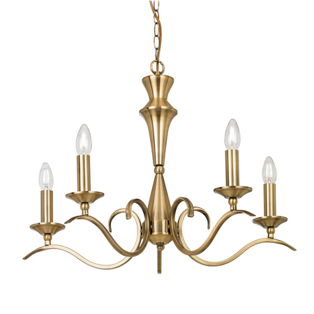Kora 5 Pendant Light Antique Brass