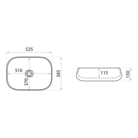 Umywalka nablatowa Pastel