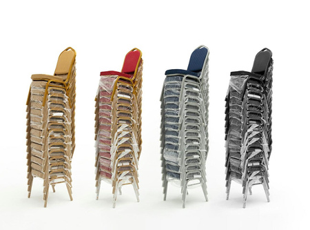 Krzesło bankietowe / konferencyjne HEROS czerwone / złote