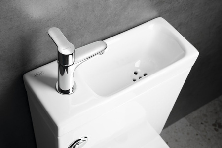 JALTA HYGIE kompakt WC z umywalką, Rimless, odpływ poziomy/pionowy, biały