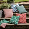 Aroha Geo Printed Cushion Green 450x450mm