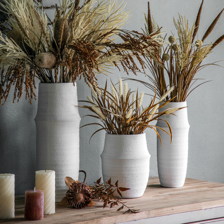 Wazon Larson, biały, 200 x 200 x 250 mm