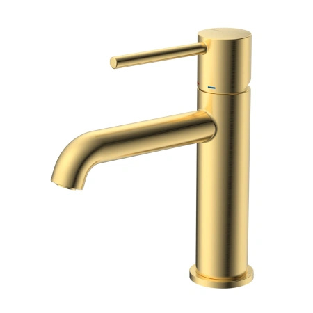 Bateria umywalkowa stojąca, złota