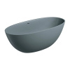 SHELL M+ wanna wolnostojąca z przelewem, 160 x 75 cm, ash grey mat