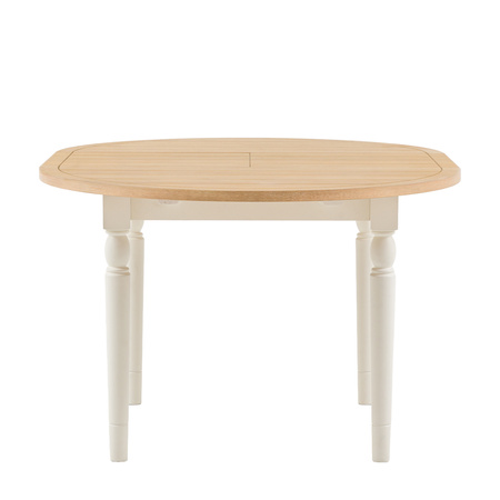 Eton Round Ext Dning Table White 1100/1500x750mm