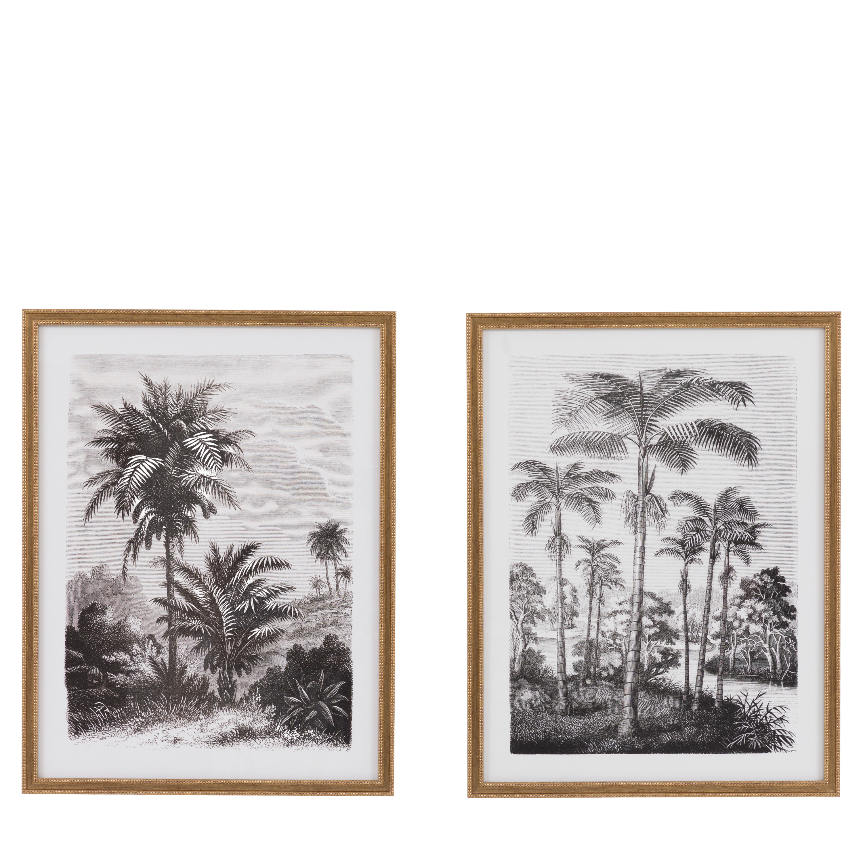 Obraz w ramie „Colonial Sketches” – wielokolorowy, 47 × 1,5 × 61 cm, zestaw 2 szt.