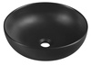 RONDANE umywalka ceramiczna nablatowa, średnica 41cm, czarny mat