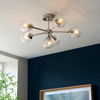Allegra 6 Ceiling Light Bright Nickel