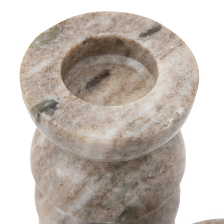Azuaga Marble Candlestick Sandstone S/2 100/150mm