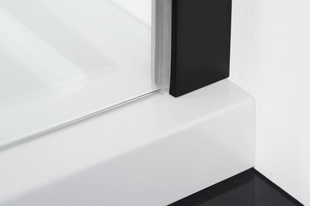 ZOOM BLACK drzwi prysznicowe 1200mm, szkło czyste