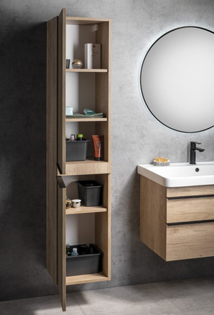 SITIA szafka wysoka 35x172x32cm, 2 drzwiczki, dąb Alabama