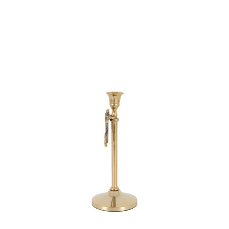 Bow Dinner Candle Holder Gold 100x100x245mm