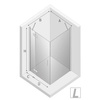 KABINA NEW RENOMA BLACK PROSTOKĄTNA L 80x100x195 CZYSTE 6mm ACTIVE SHIELD