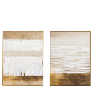 Obraz w ramie „Elemental” – brązowy, 59,5 × 3,5 × 79,5 cm, zestaw 2 szt.