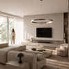 Lampa wisząca CIRCLE 100 cm - LED, ring nikiel szczotkowany