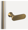 Kabina prysznicowa NEW SOLEO GOLD BRUSHED 2D kwadratowa 90x90x195 szkło czyste 6mm Active Shield 2.0 - składane
